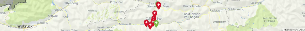 Kartenansicht für Apotheken-Notdienste in der Nähe von Zell am See (Zell am See, Salzburg)